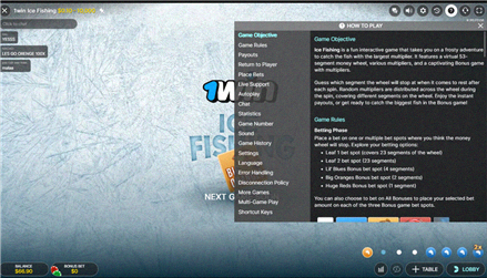Ice Fishing Hilfeseite Screenshot